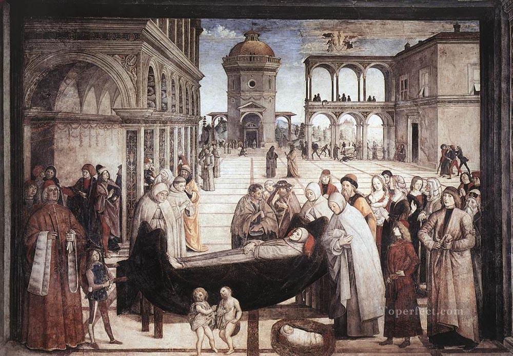 聖ベルナディンの死 ルネサンス ピントゥリッキオ油絵
